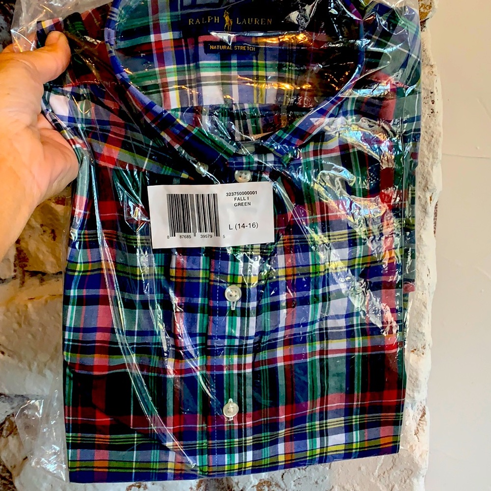 NWT Ralph Lauren Large (14-16) Boy Long Sleeve
